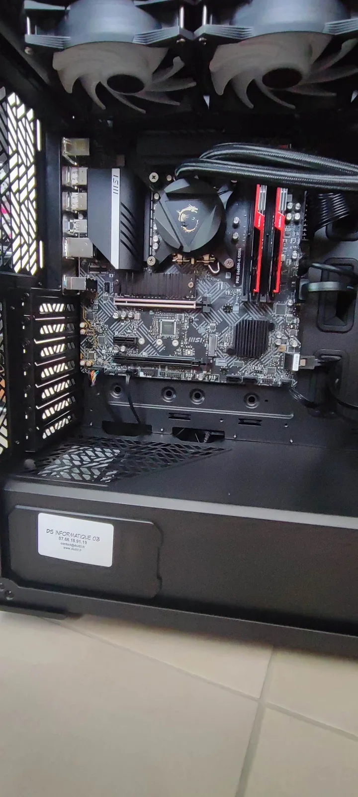 Vue d’une configuration PC